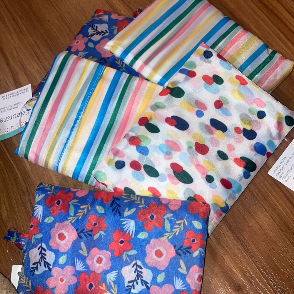 FINAL DROP🚨 💜 NWT reusable floral foldable grocery travel bag - Picture 2 of 5